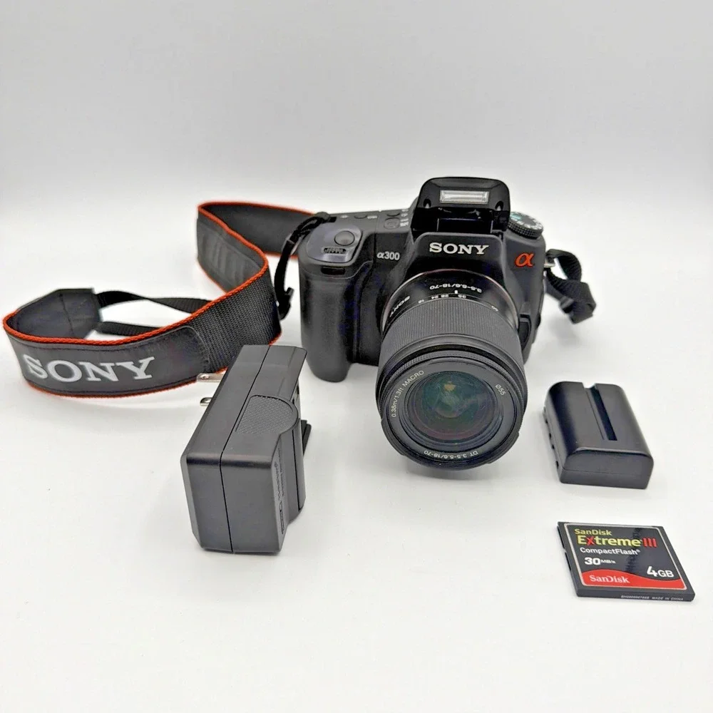 Sony DSLR Camera a300 10.2MP w/ Strap, 4GB SDCard, Brand New Battery & Charger